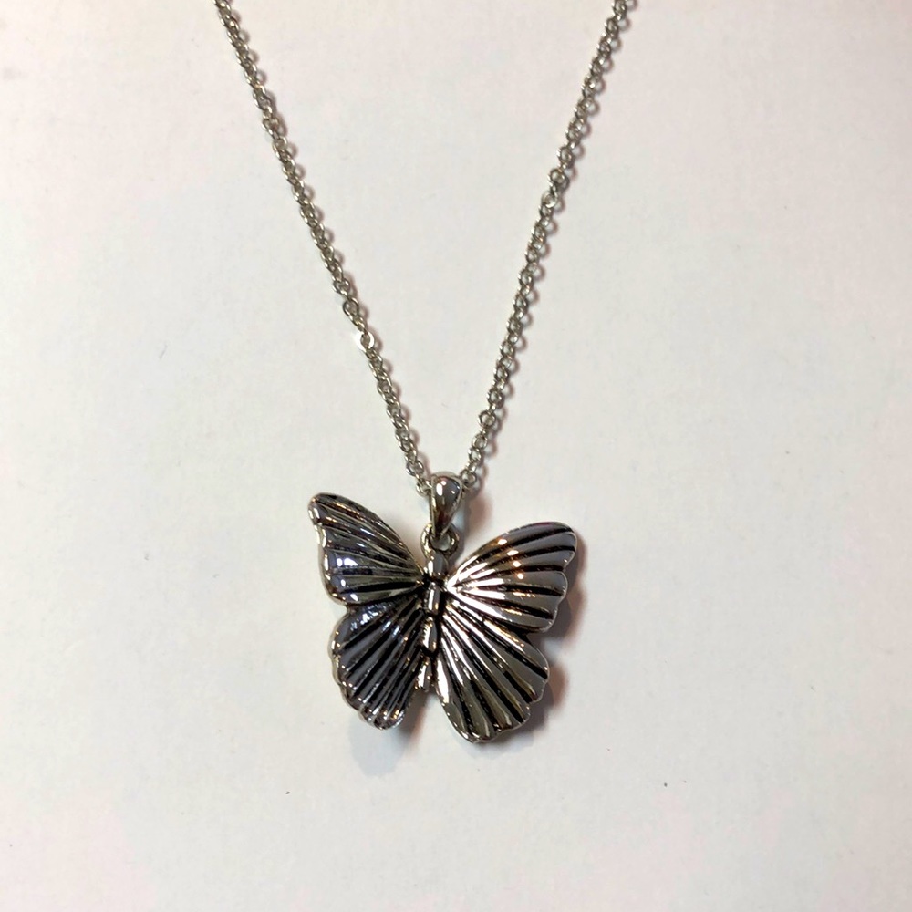 Silver Butterfly Necklace
